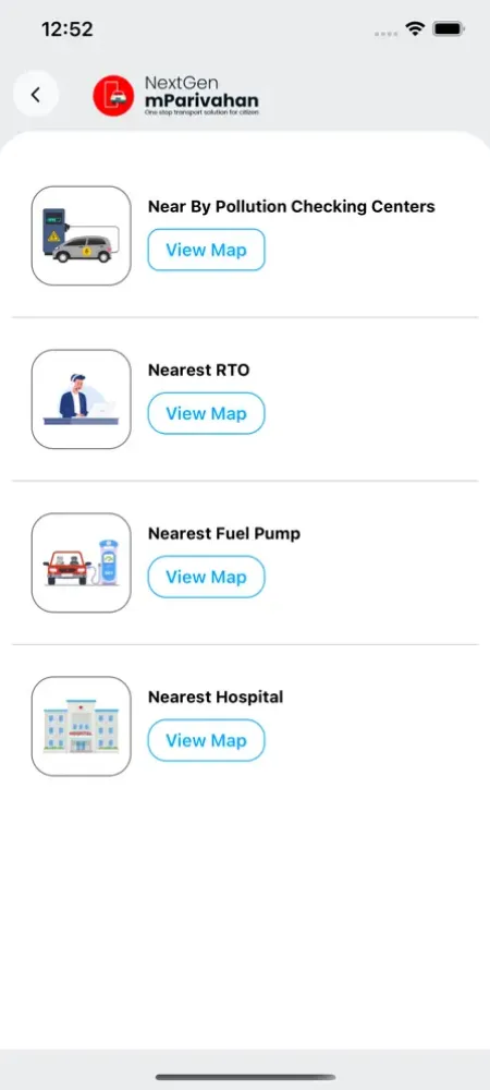 mParivahan iPhone Dashboard showing Virtual RC details